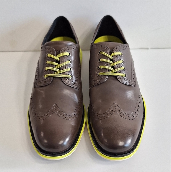 Cole Haan Oxford Original Grand Quiet Shade Lux Leather Brogue Wingtip Shoes- 8 - Picture 1 of 15